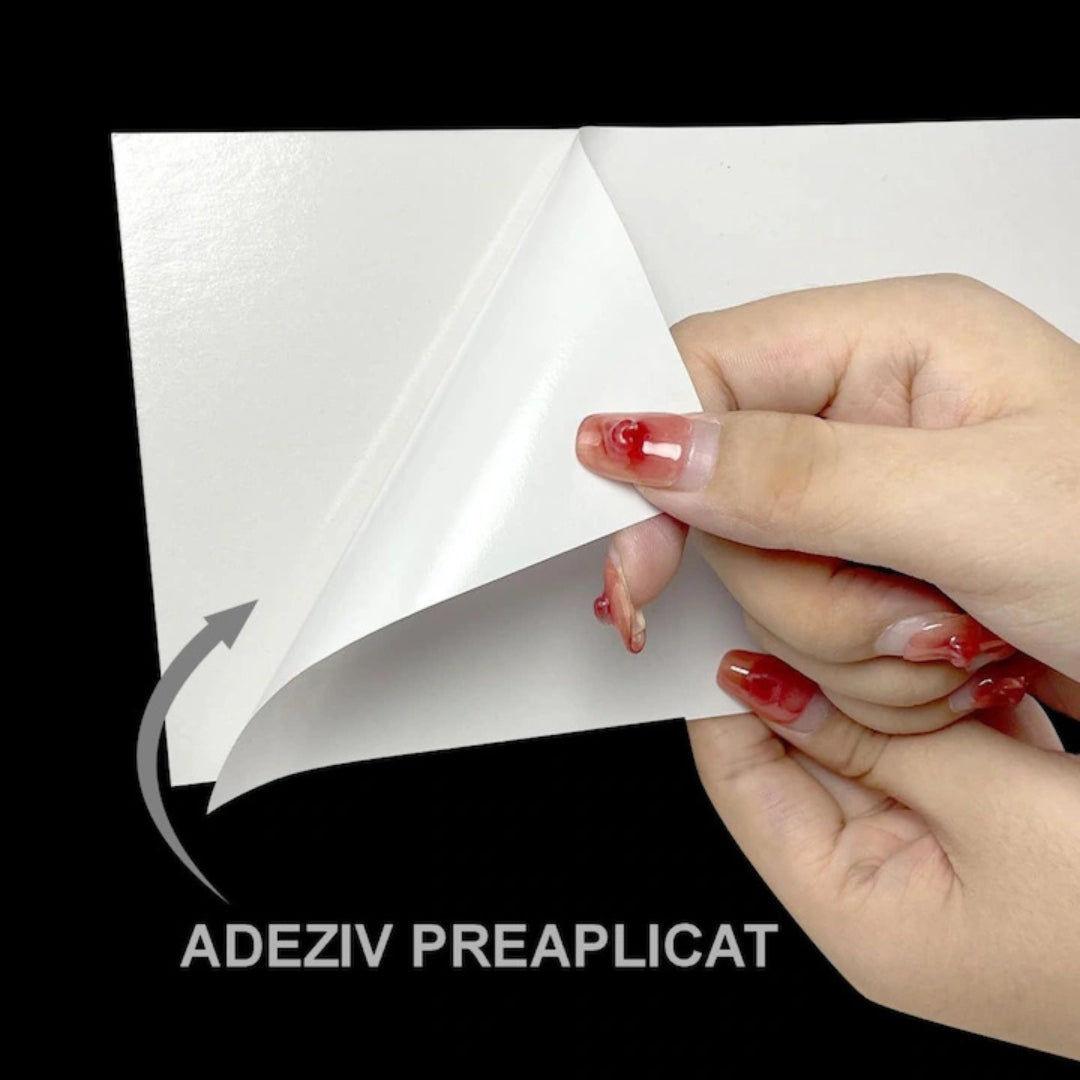 Plăci PVC Autoadezive Tip Marmură Neagră 60×60 cm – Set 10 Bucăți