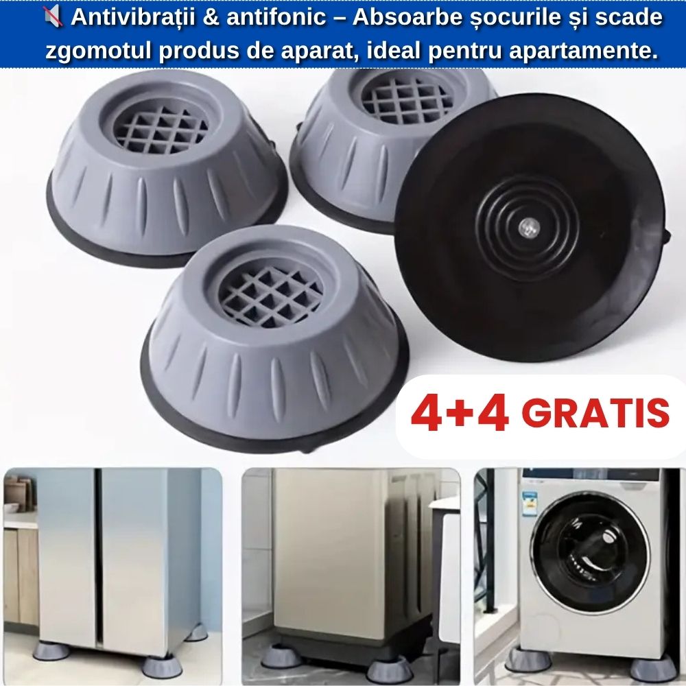 Set de 2 Suporti Anti-Alunecare & Anti-Zgomot – Protejează Podeaua și Aparatele