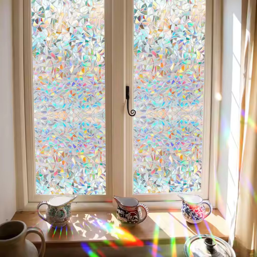 Folie decorativa si protectiva pentru geamuri 200 x 60 CM - Design elegant cu protectie maxima