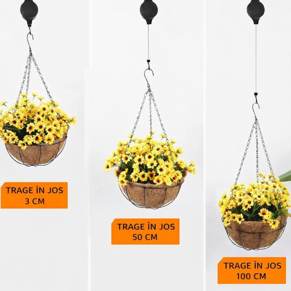 Set 4 Scripeti Reglabili pentru Plante –Ajustare Rapidă până la 90cm, 15KG Capacitate