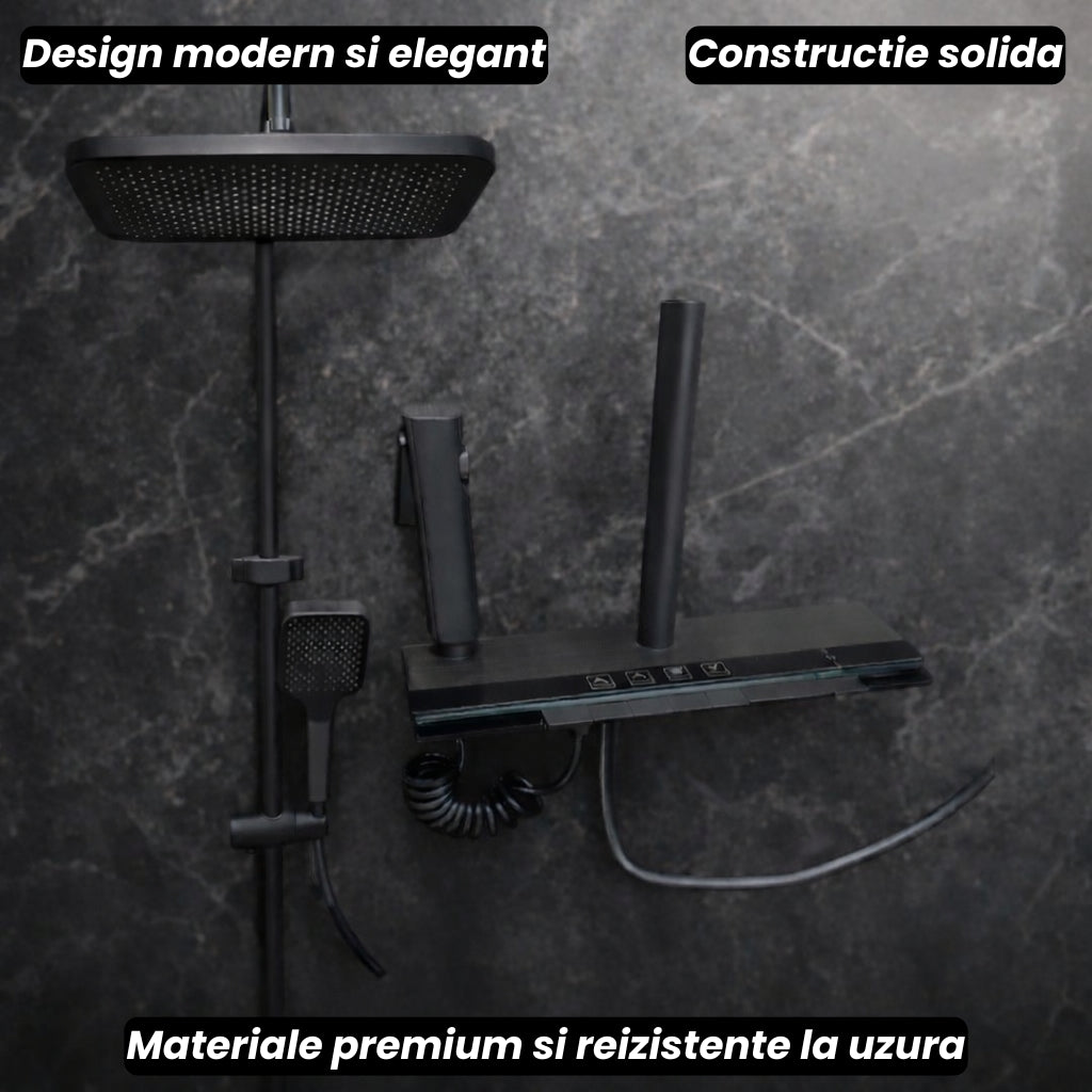 Set Duș Modern Digital cu Iluminare LED și Afișaj al Temperaturii – Design Modern, Confort Maxim