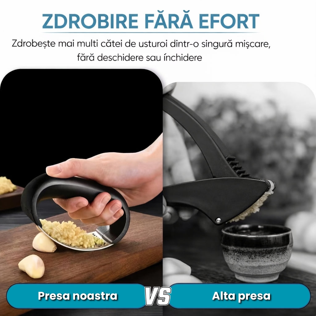 Set de 2 Prese Usturoi Profesionale din Oțel Inoxidabil Premium – Zdrobire Rapidă