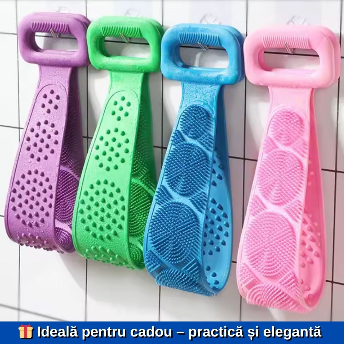 Set de 2 Perii din Silicon pentru Spălarea Corpului și Masaj – Curățare și Relaxare ca la Spa