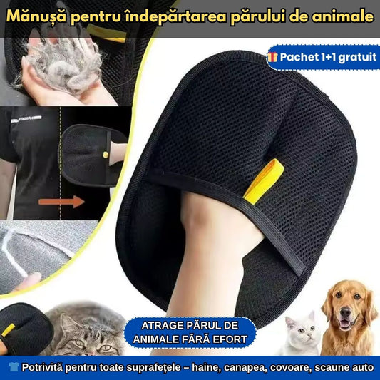 Set de 2 Mănuși pentru Îndepărtarea Părului de Animale – Curățenie Fără Efort!