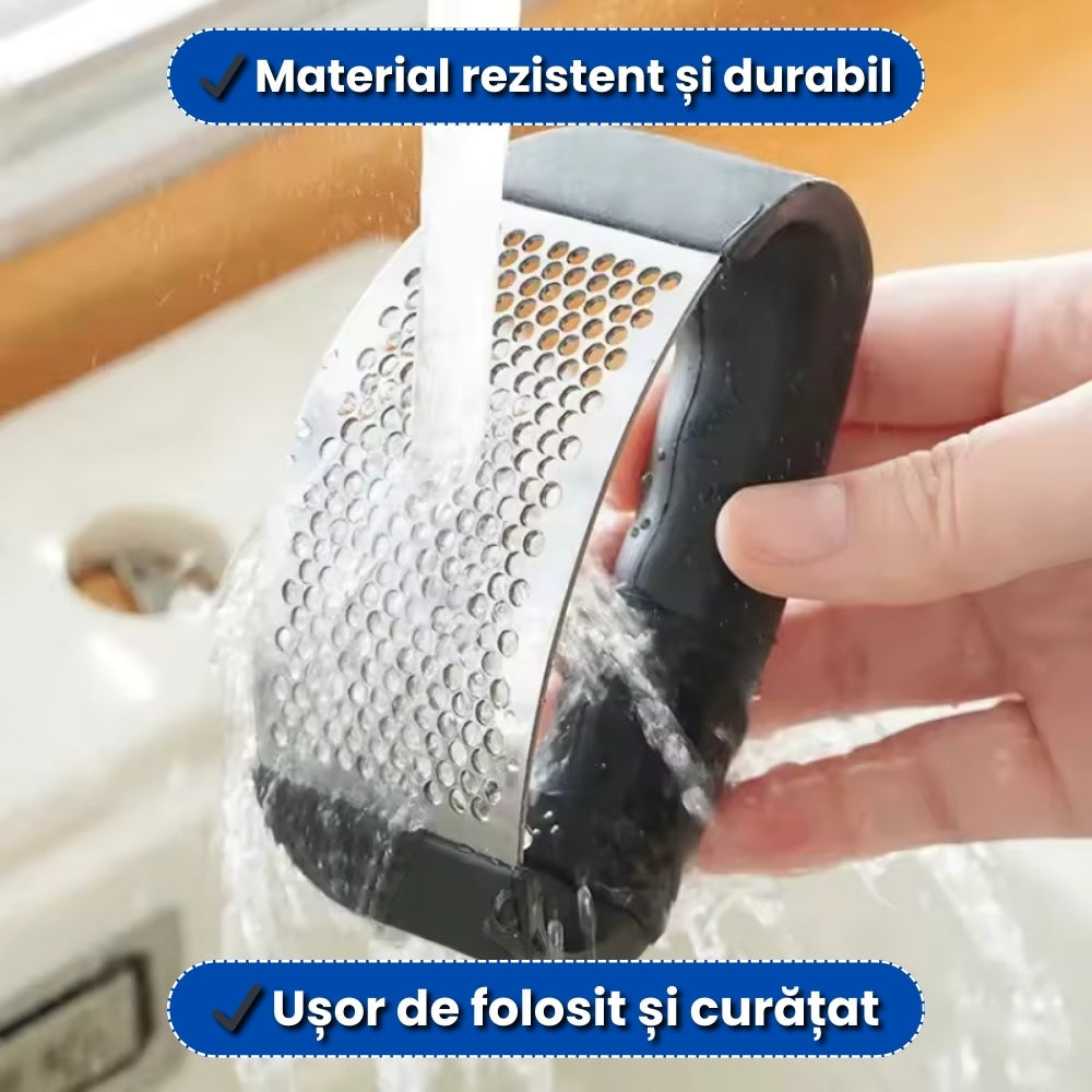 Set de 2 Prese Usturoi Profesionale din Oțel Inoxidabil Premium – Zdrobire Rapidă