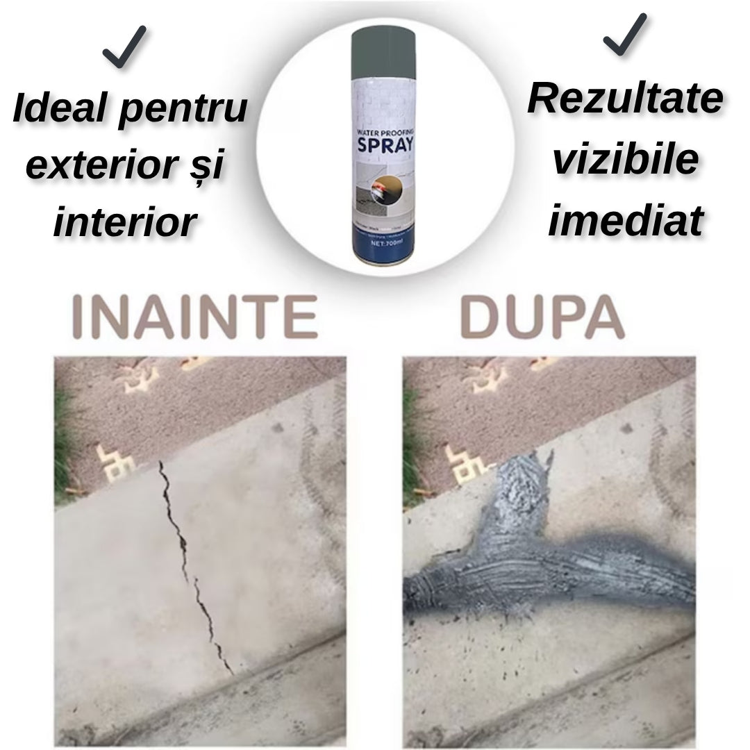 Set de 2 Sprayuri Etanșare Impermeabil 750ML - Sigilare Instant cu Peliculă Cauciucată