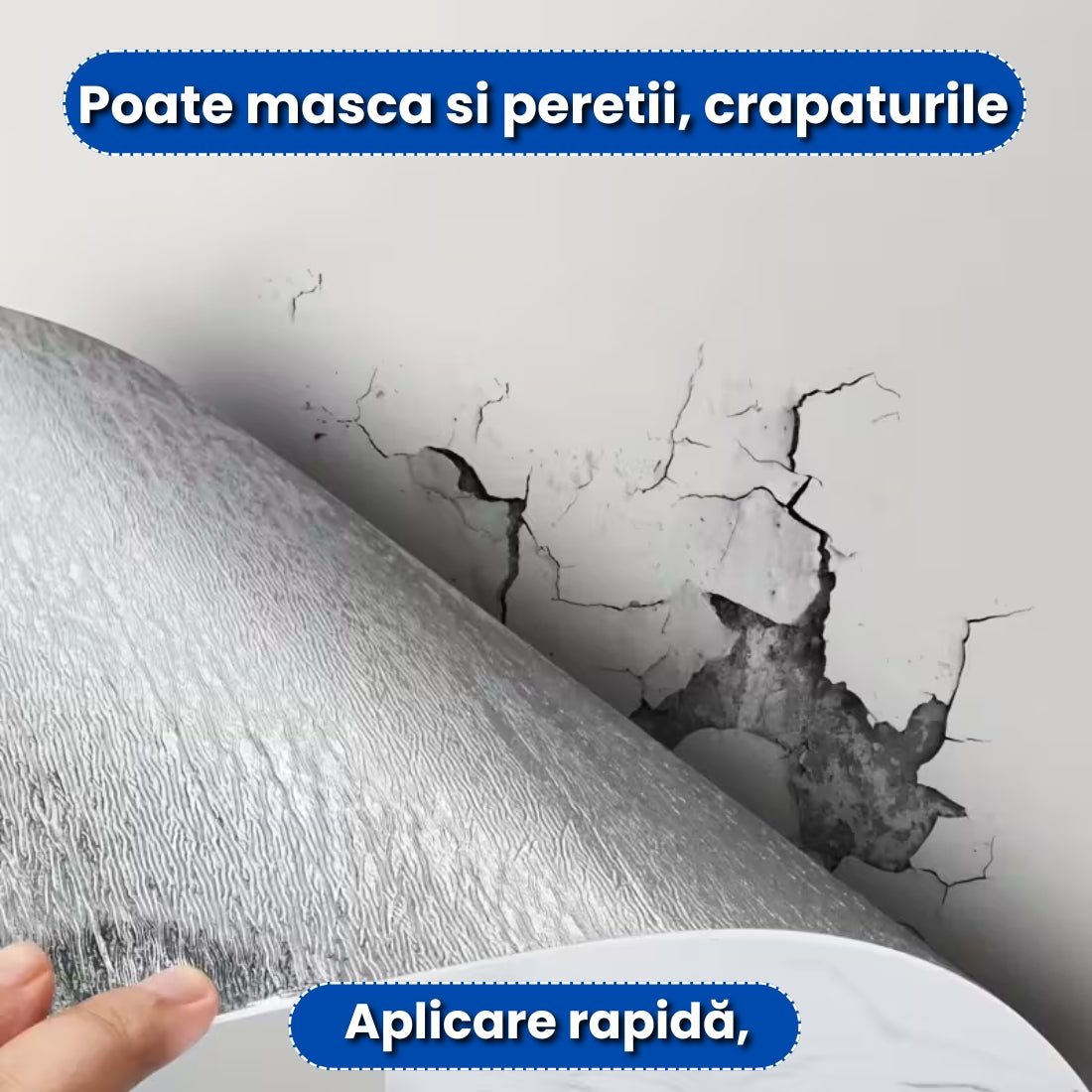 Set 10 Plăci Autocolante PVC – Imitație Marmură, 60×60 cm