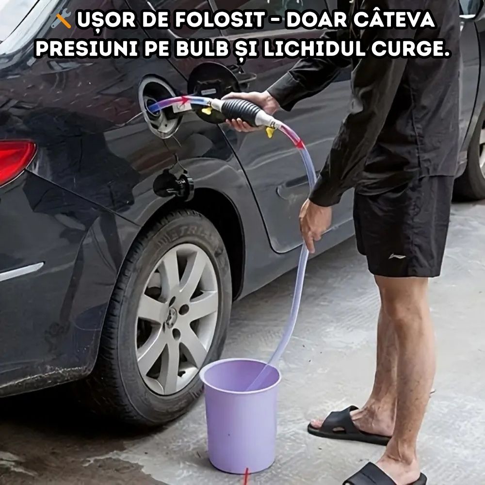 Set de 2 Pompe Manuale pentru Transfer Lichide cu Furtun Transparent – Transfer Rapid și Ușor