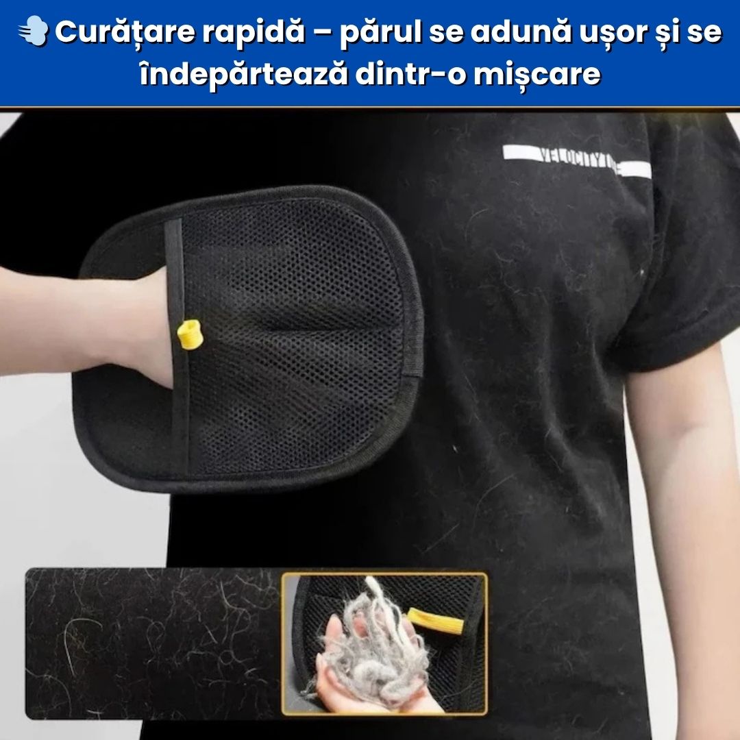 Set de 2 Mănuși pentru Îndepărtarea Părului de Animale – Curățenie Fără Efort!