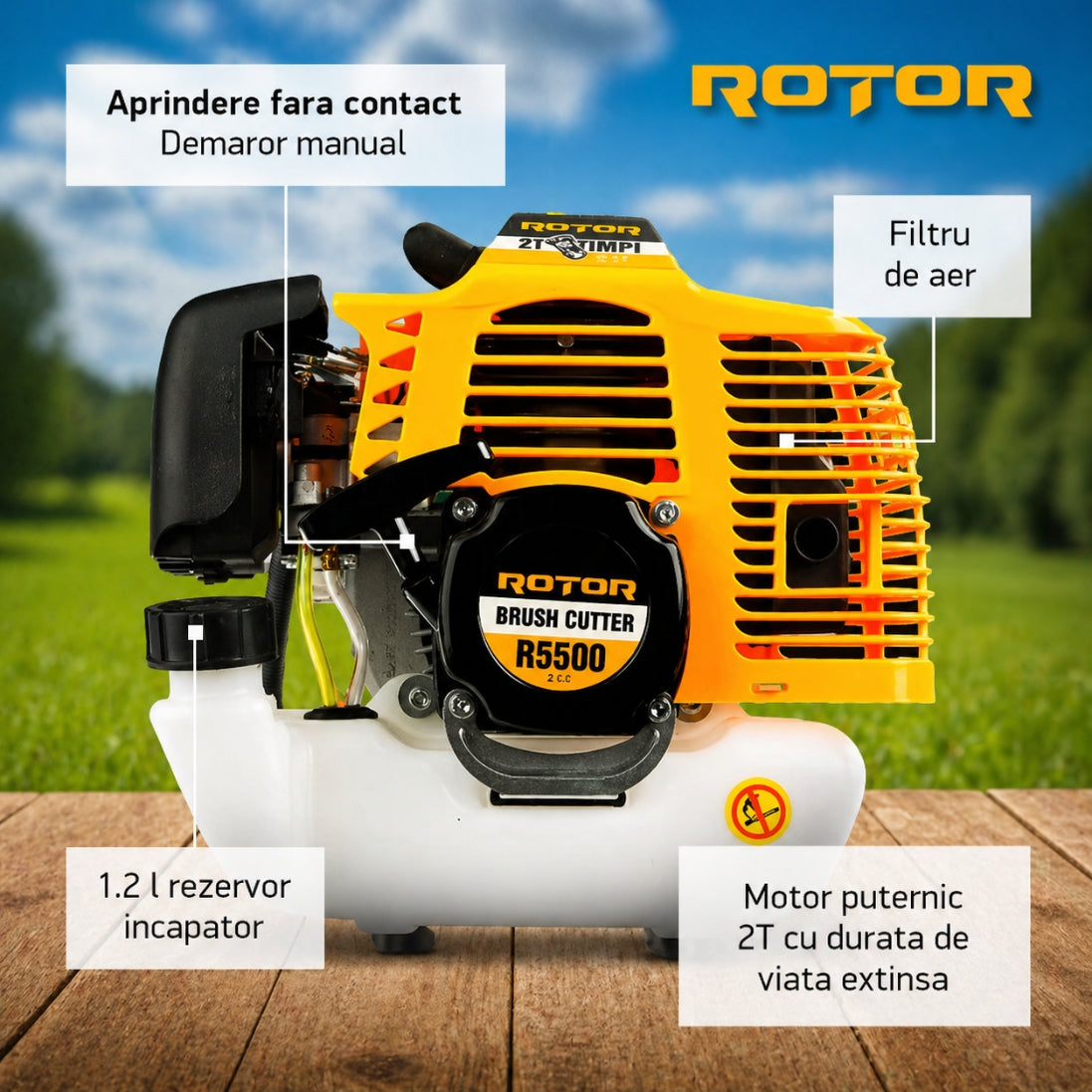 Motocoasă pe Benzină ROTOR 4.7CP – Putere Extremă pentru Orice Tip de Vegetație