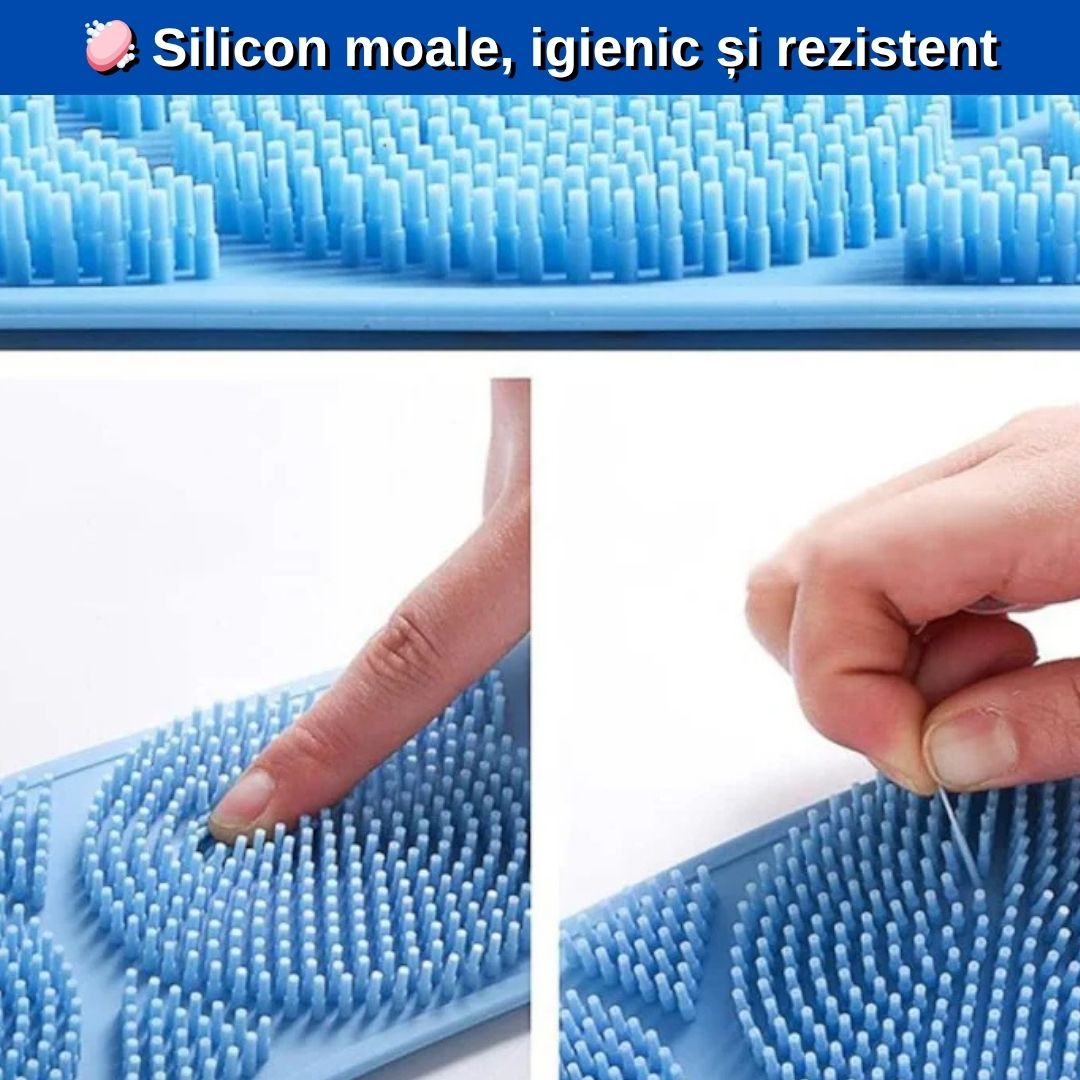 Set de 2 Perii din Silicon pentru Spălarea Corpului și Masaj – Curățare și Relaxare ca la Spa