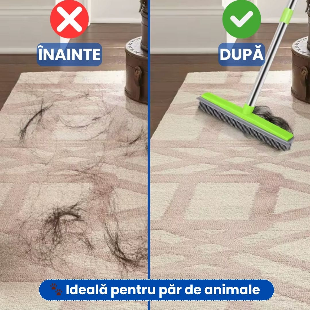 Mătură din Cauciuc – Ideală pentru Păr de Animale și Curățenie Rapidă