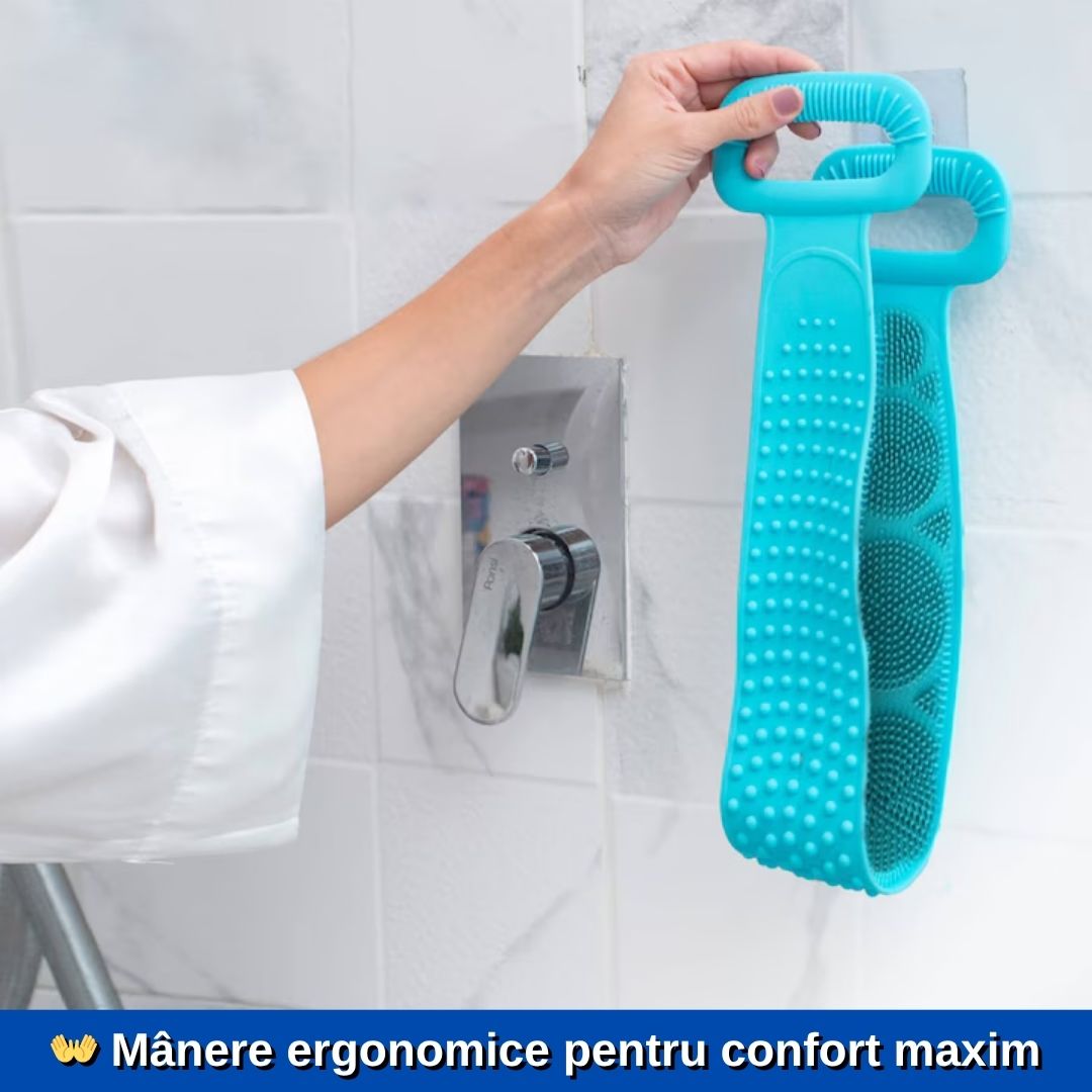 Set de 2 Perii din Silicon pentru Spălarea Corpului și Masaj – Curățare și Relaxare ca la Spa