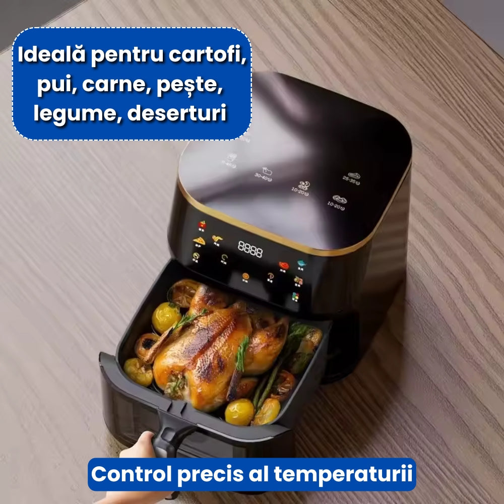 Friteuză cu Aer Cald – 12L | Gătește Rapid, Fără Ulei
