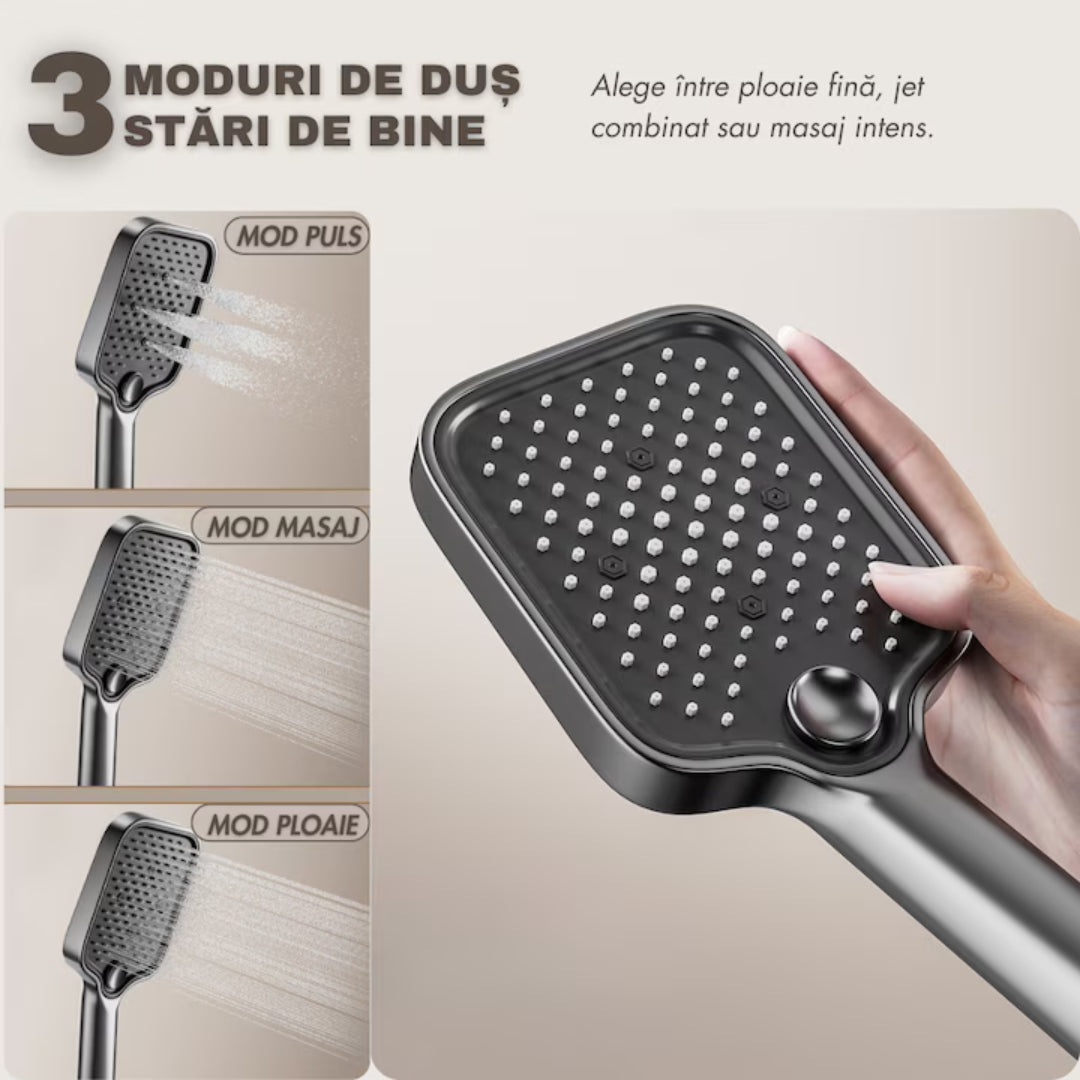 Set Duș Modern Digital cu Iluminare LED și Afișaj al Temperaturii – Design Modern, Confort Maxim