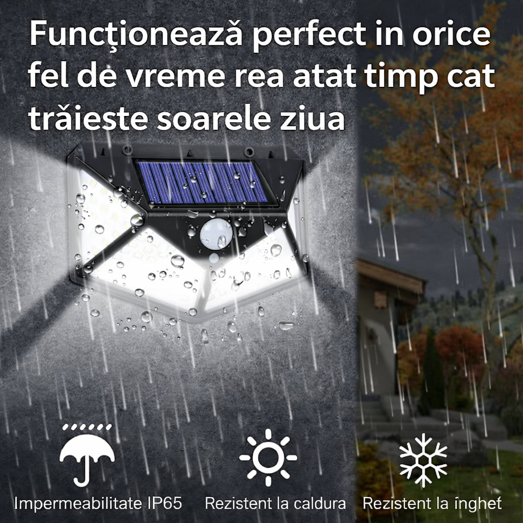 Set 6 Lămpi LED Solare cu Senzor de Mișcare – Iluminare Puternică pentru Exterior