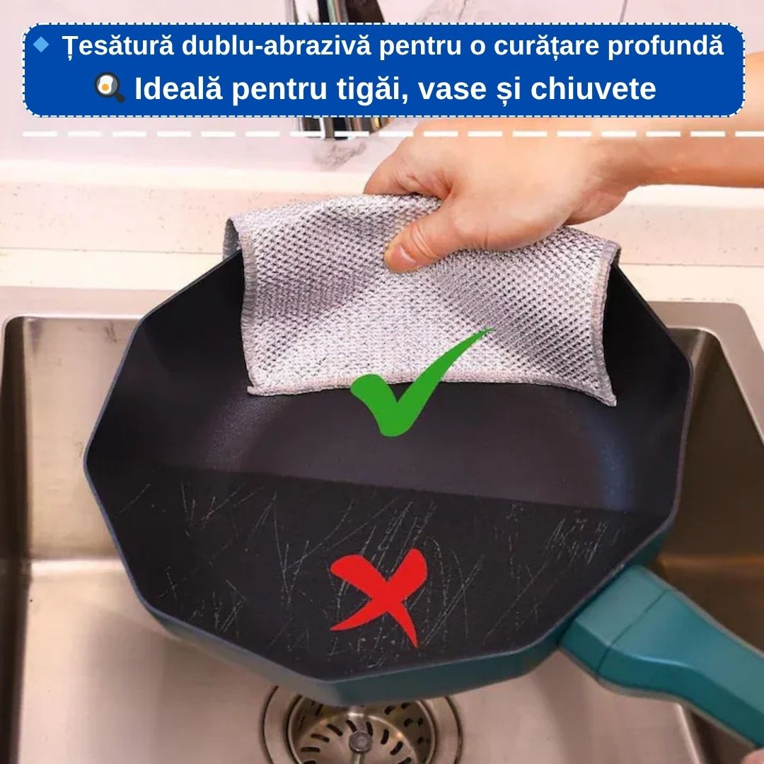 Set de 20 Lavete din Fibră Abrazivă– Puternice, Durabile, Reutilizabile, Fără Zgârieturi