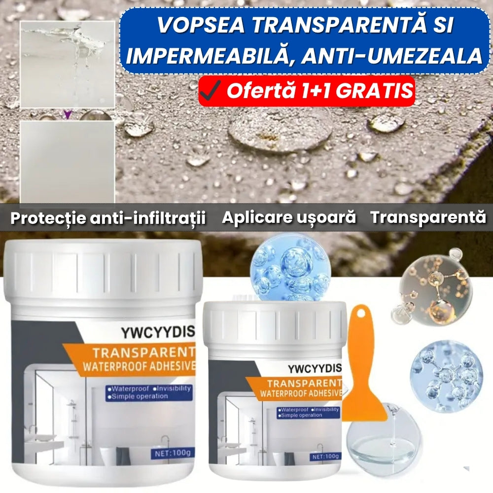 Set de 2 Vopsele Lichide Anti-Infiltrații Impermeabilă 500g – Protecție Anti-Umezeală și Infiltrații