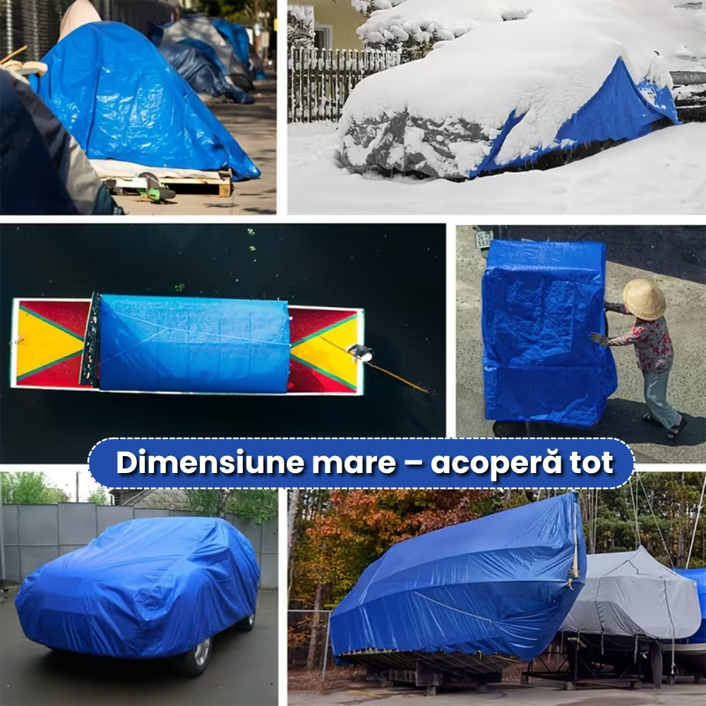 Set de 2 Prelate Impermeabile 4×5 m pentru Exterior – Protecție împotriva Ploii, Vântului și Soarelui