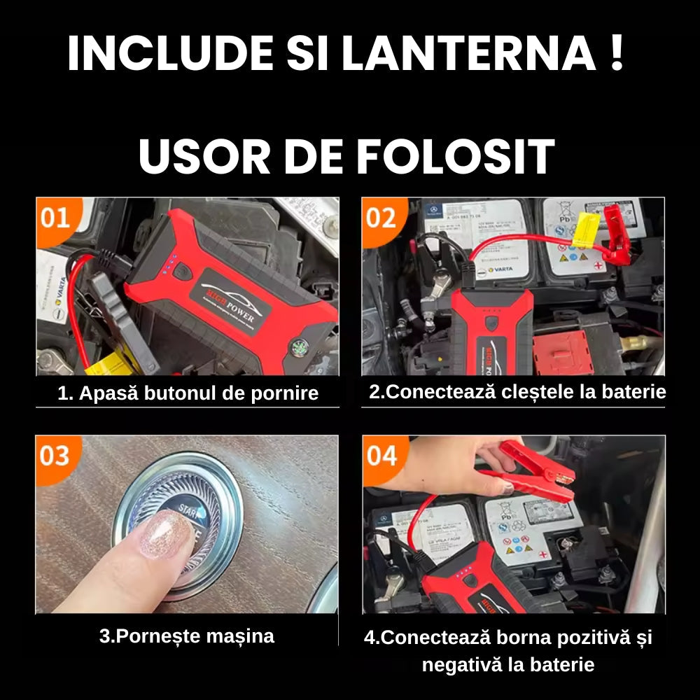 Redresor Auto Profesional 12V – Putere Mare, 99800mAh, 600 A