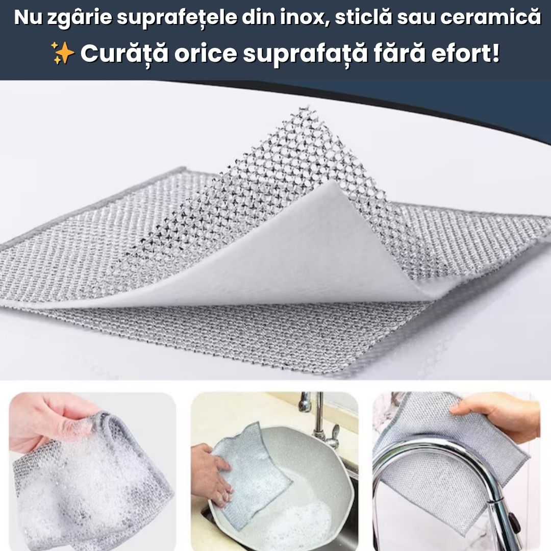 Set de 20 Lavete din Fibră Abrazivă– Puternice, Durabile, Reutilizabile, Fără Zgârieturi