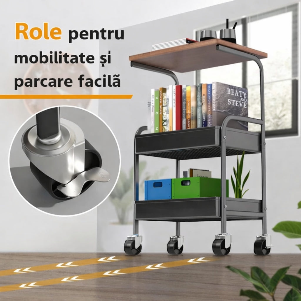 Măsuță cu Roți și Spații de Depozitare – Design Modern, Unic