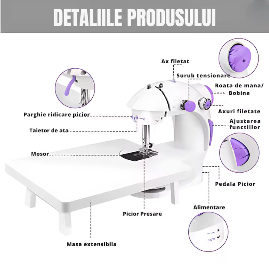 Mașină de Cusut Electrică 4 în 1  - Accesorii Incluse, Portabilă