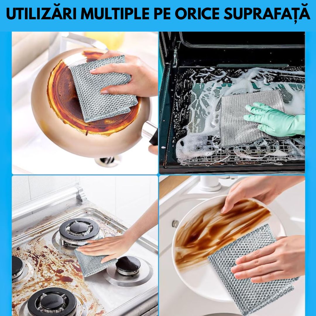 Set de 20 Lavete din Fibră Abrazivă– Puternice, Durabile, Reutilizabile, Fără Zgârieturi