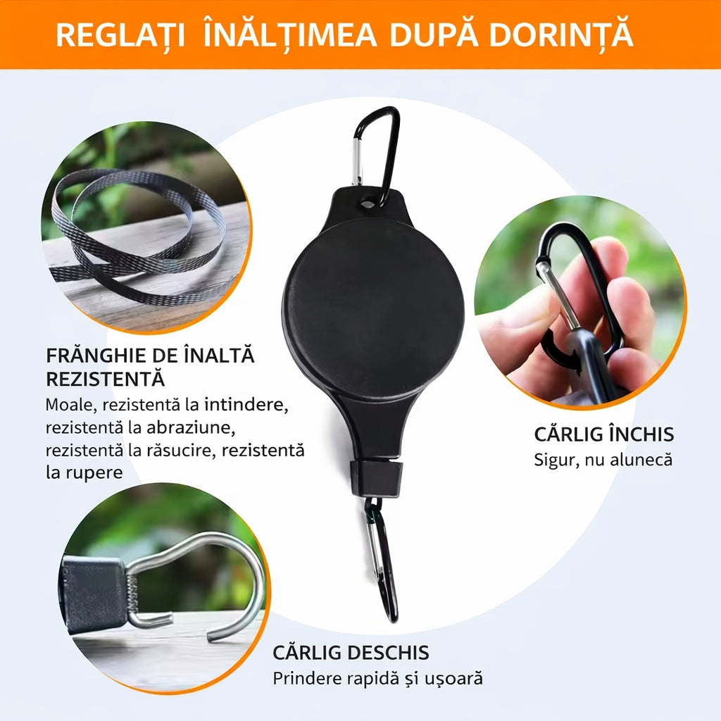 Set 4 Scripeti Reglabili pentru Plante –Ajustare Rapidă până la 90cm, 15KG Capacitate
