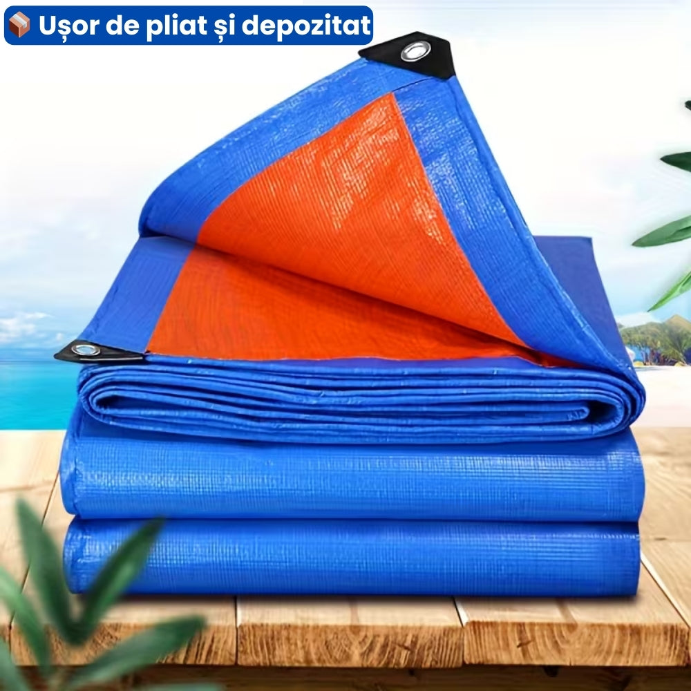 Set de 2 Prelate Impermeabile 4×5 m pentru Exterior – Protecție împotriva Ploii, Vântului și Soarelui