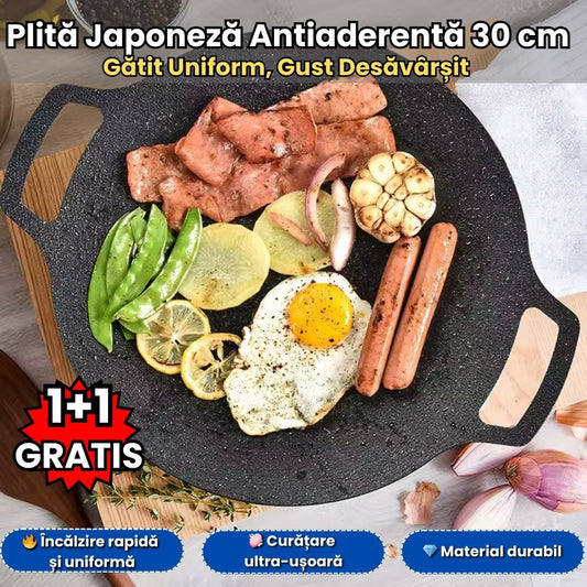 Set de 2 Plite Japoneze Antiaderente 32 cm – Material Durabil, Gătit Uniform